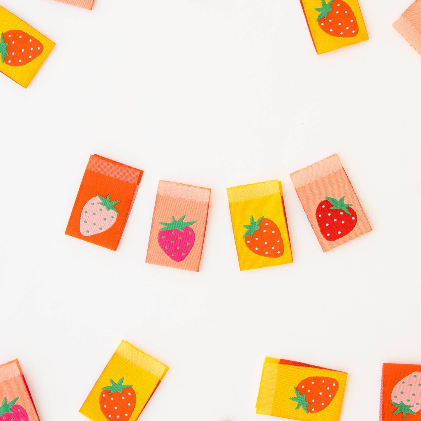 Strawberry Multipack Woven Sew In Labels