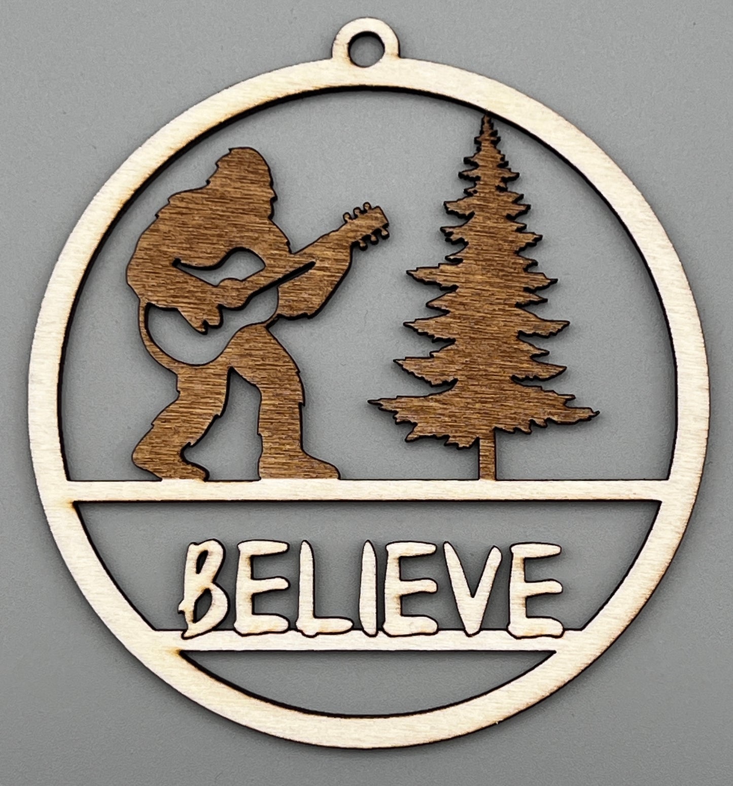 Bigfoot “Believe” Christmas Ornaments - Round
