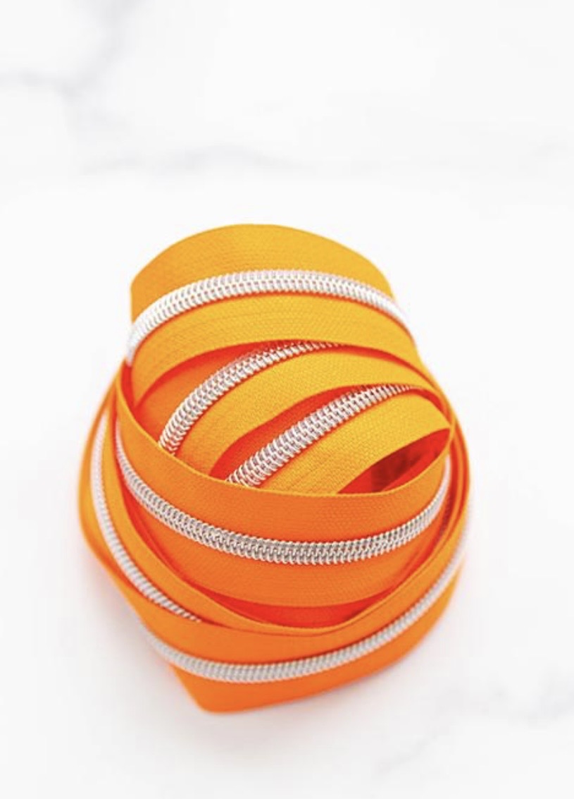 Tangerine Twist Zipper Tape