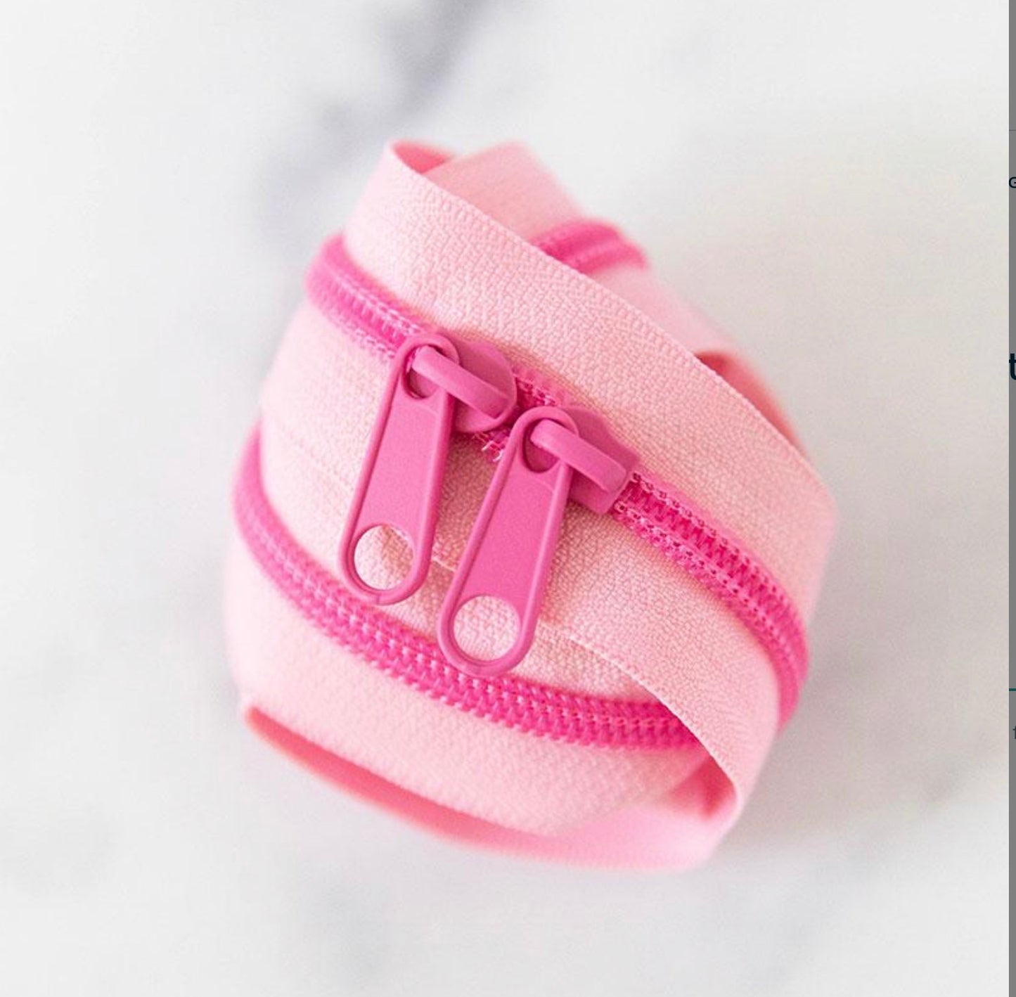Bubblegum Zipper Tape