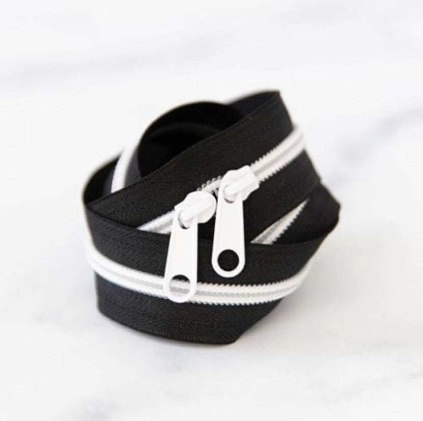 Black and White Zipper Tape