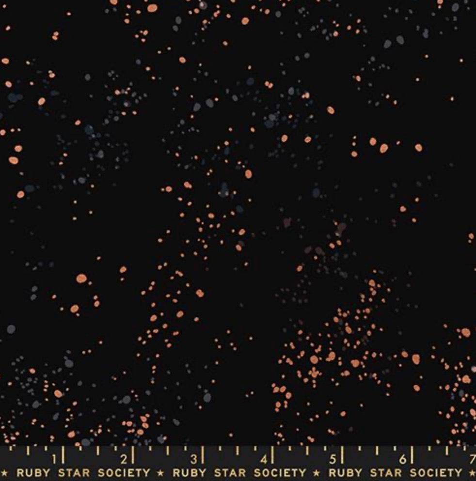Ruby Star Society Speckled Canvas – Metallic Black