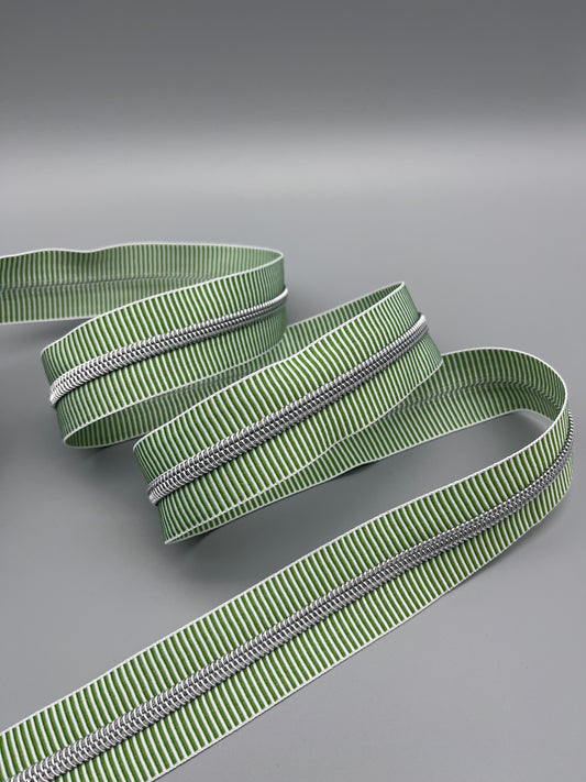 Shamrock Stripes #5 Zipper Tape
