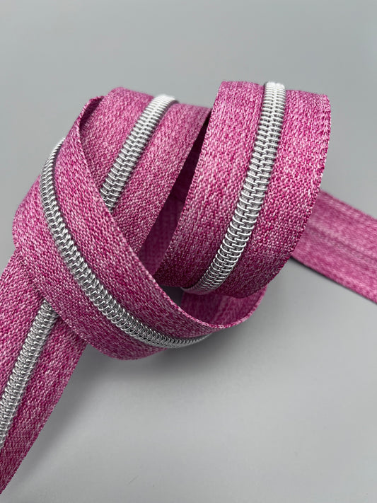 Berry Pop Pink Denim #5 Zipper Tape