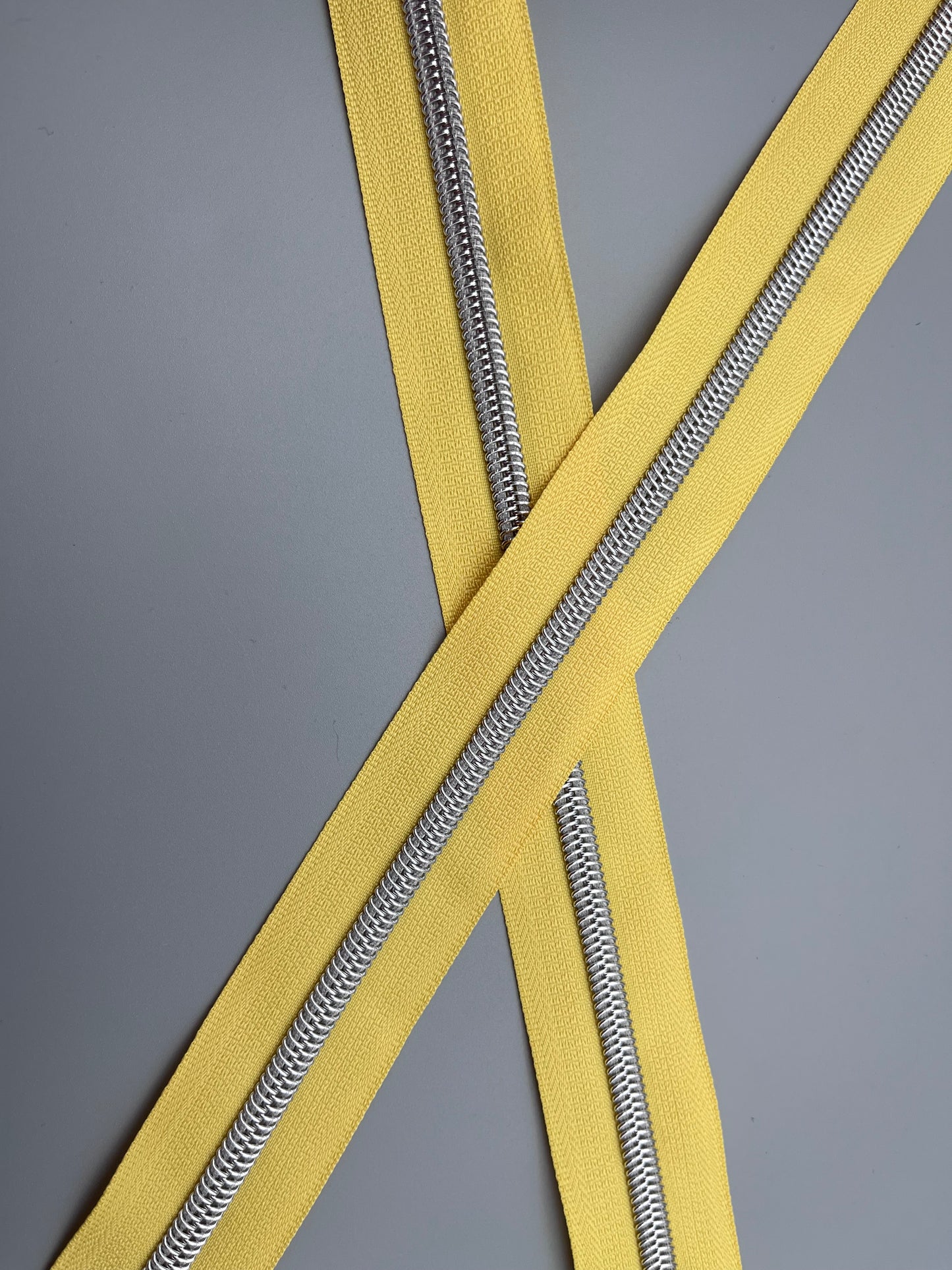 Buttercup with Silver-#5 Zipper Tape