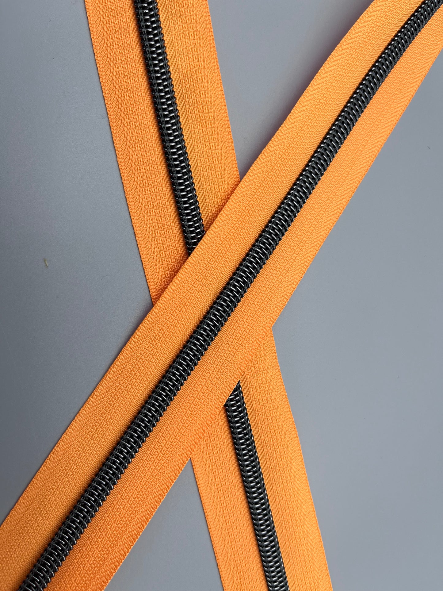 Tangerine with Gunmetal-#5 Zipper Tape