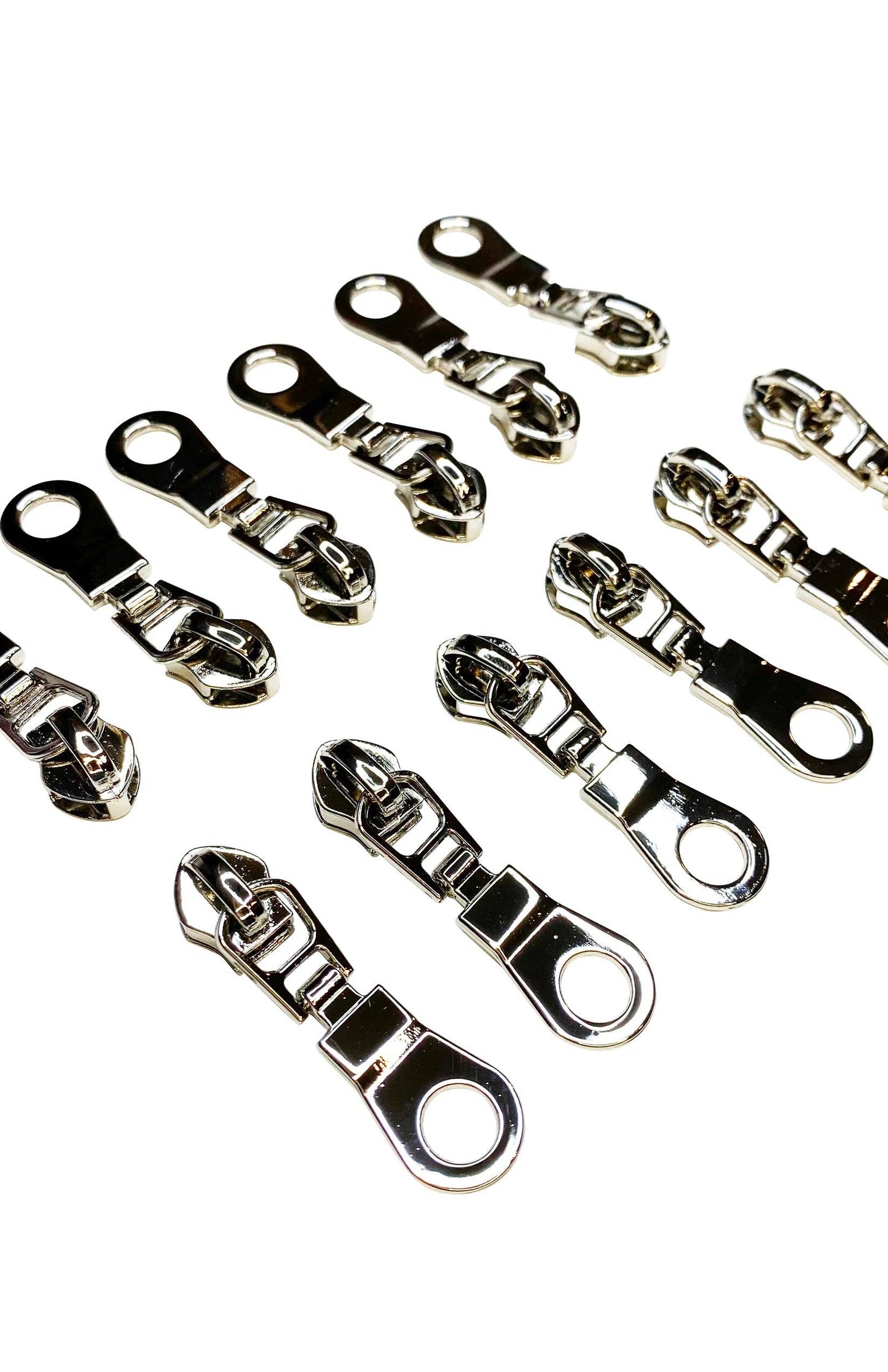 Nickel Donut Hole Zipper Pull #5