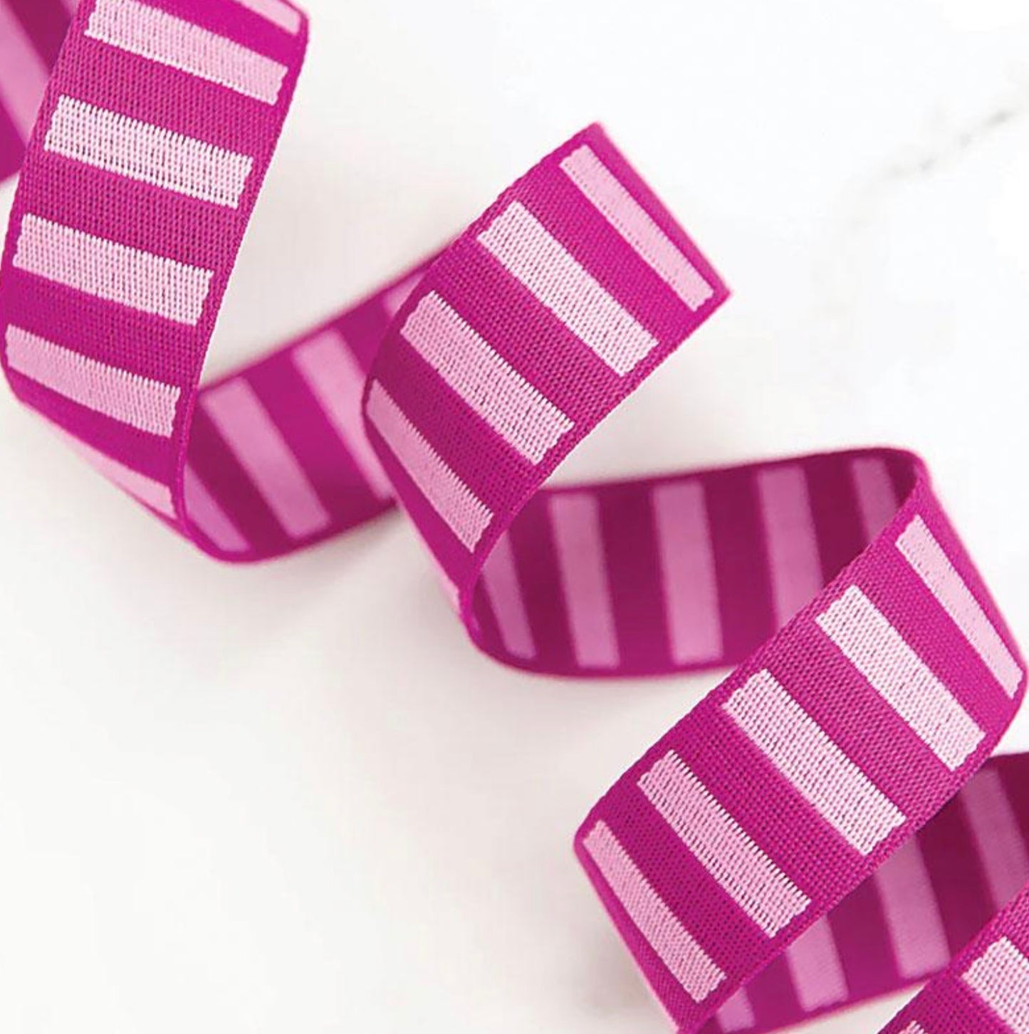 Bold Stripe Webbing Berry/Peony