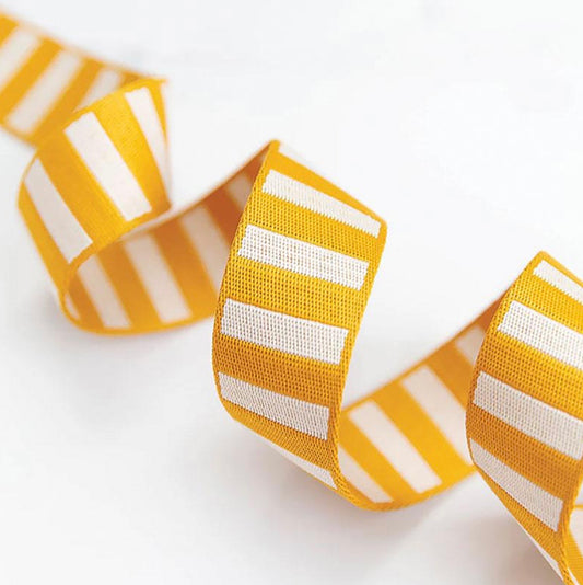 Bold Stripe Webbing Cactus and Off White