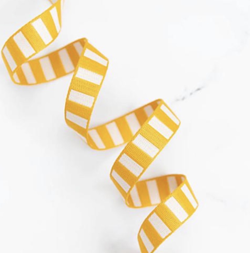 Bold Stripe Webbing Cactus and Off White