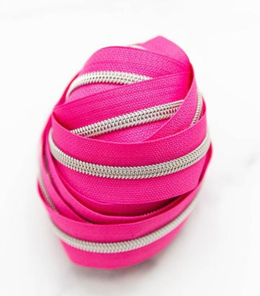 Pop Pink Zipper Tape