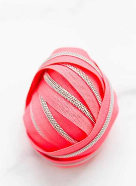 Neon Flamingo Zipper Tape
