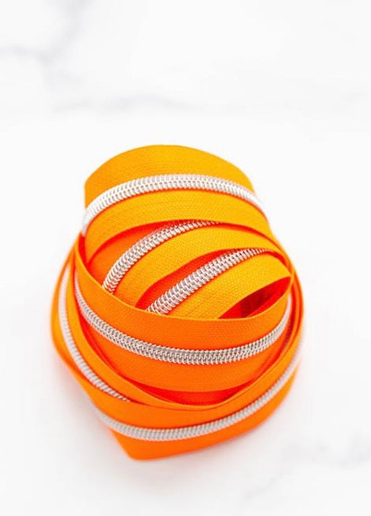 Tangerine Twist Zipper Tape