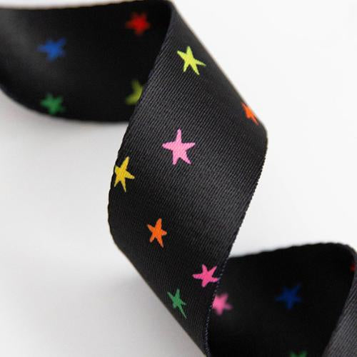 Starry Webbing - Vivid Rainbow in Black
