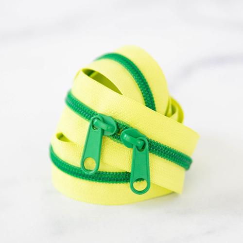 Lemon Lime Zipper Tape