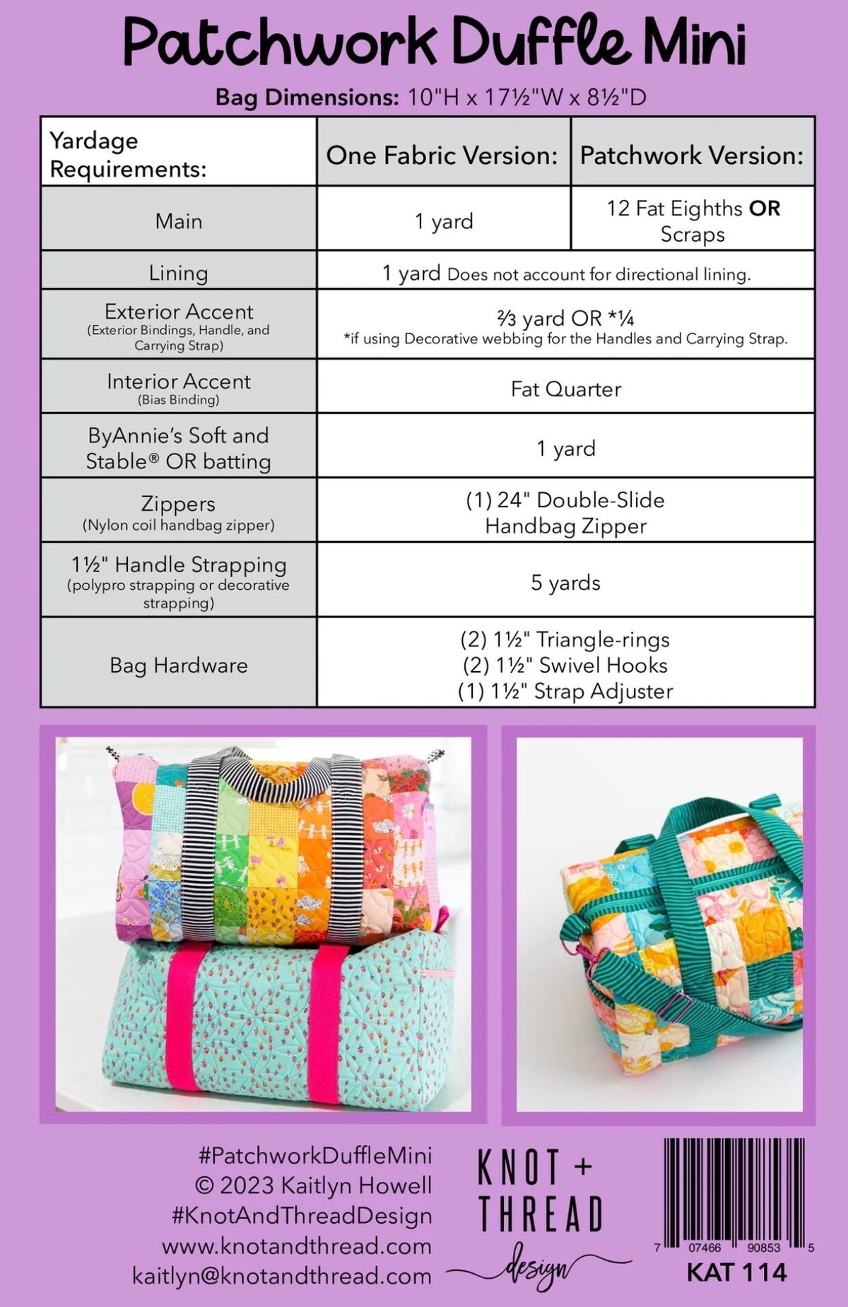 Patchwork Duffle Mini - 2nd edition