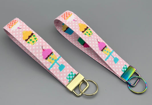 Cupcake Wristlet Keychain