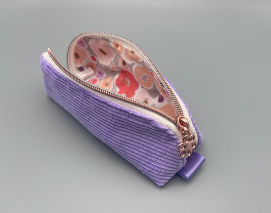 Lavender Corduroy Pouch