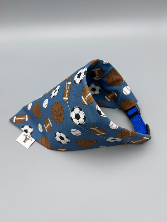 Sports Themed Dog Bandana - for Collar