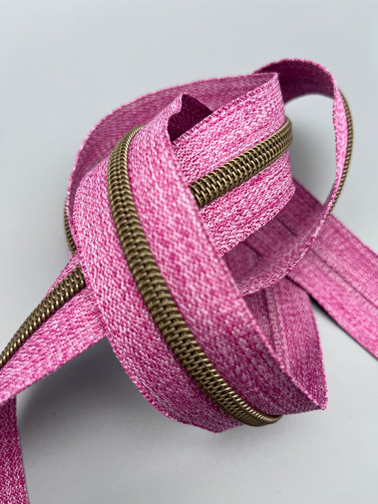 Berry Pop Pink Denim #5 Zipper Tape