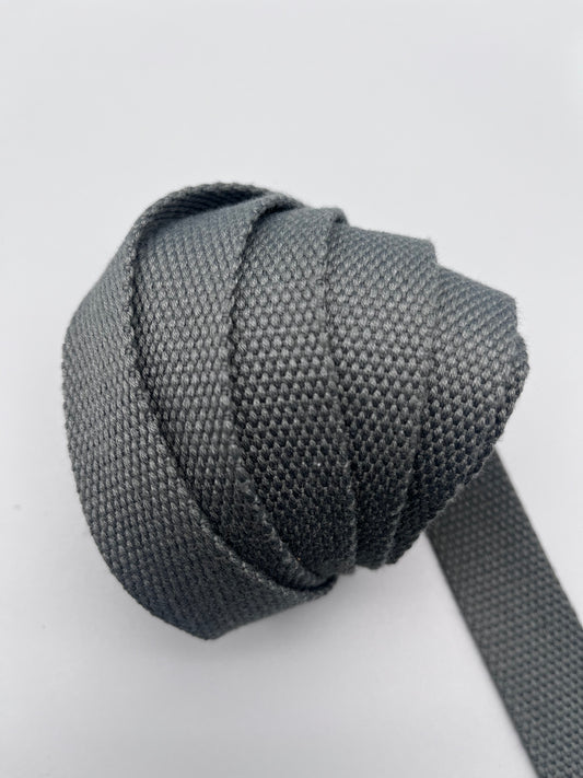Storm Cloud 1” Cotton Webbing