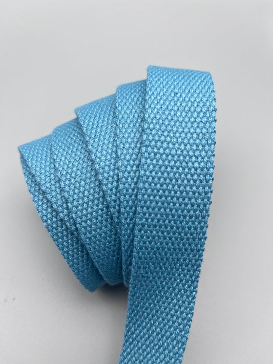 Cornflower Blue 1” Cotton Webbing