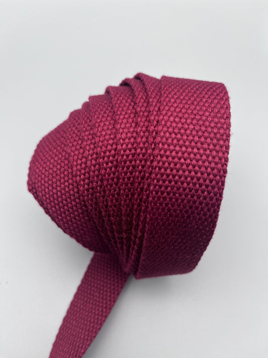 Cranberry Crush 1” Cotton Webbing