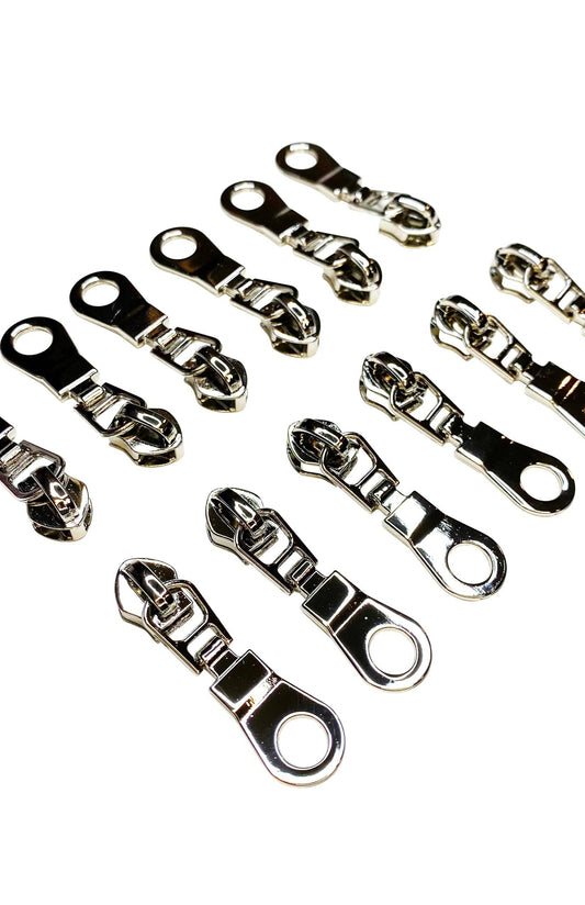 Nickel Donut Hole Zipper Pull #5
